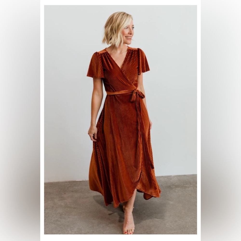 Baltic Born “Andi” Velvet Wrap Dress